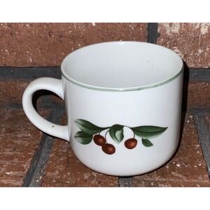 Citation The Cades Cove Collection Apple Cherries Fruit Ceramic Coffee Mug White